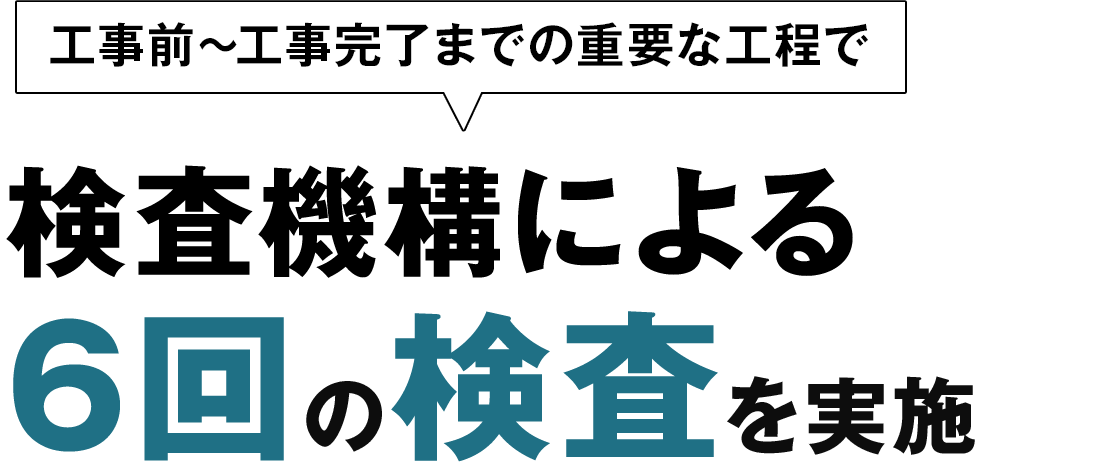 検査機構による6回の検査を実施